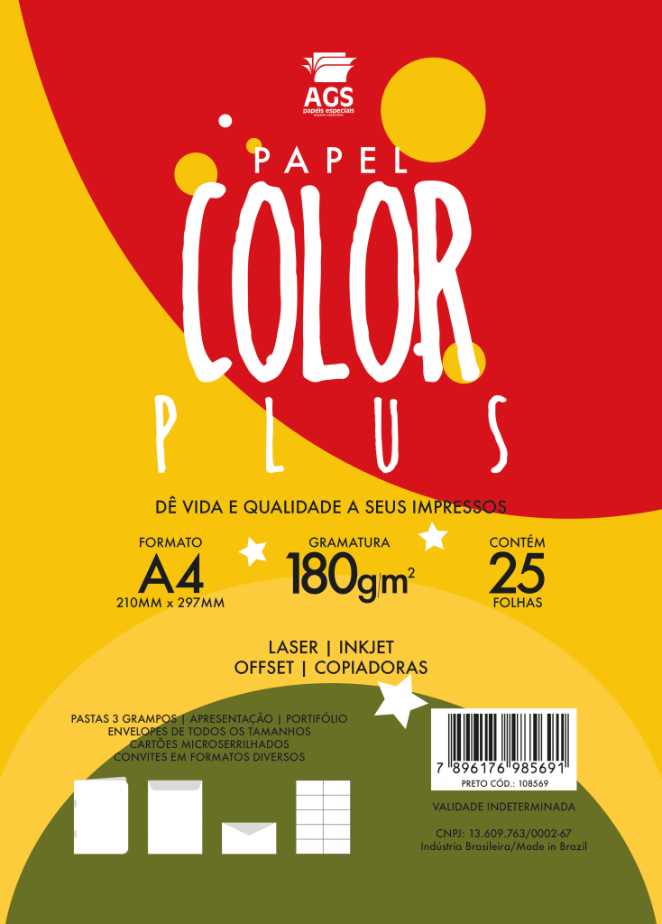 Papel A4 Colorset 180 Gm² Marron 50 Fls Baag Produtos De Papelaria 1805